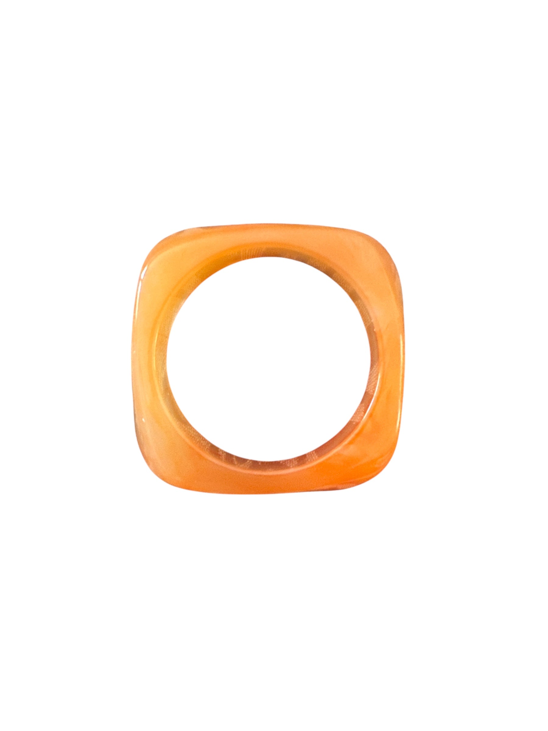 Jonc résine orange marbré
