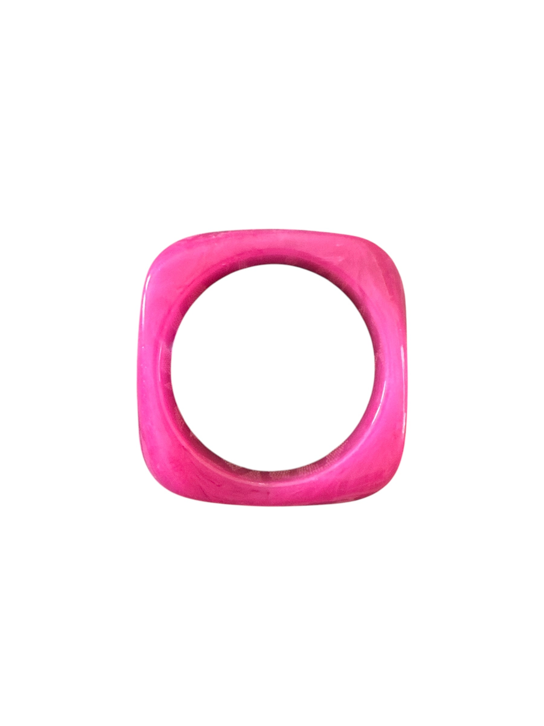 Jonc résine rose fuchsia