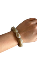 Bracelet Perles de Résine Kaki
