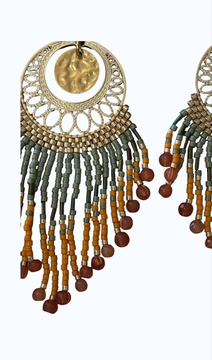 Boucles d'oreilles Bohème  micasa bijoux