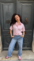 Chemise rose manches courtes