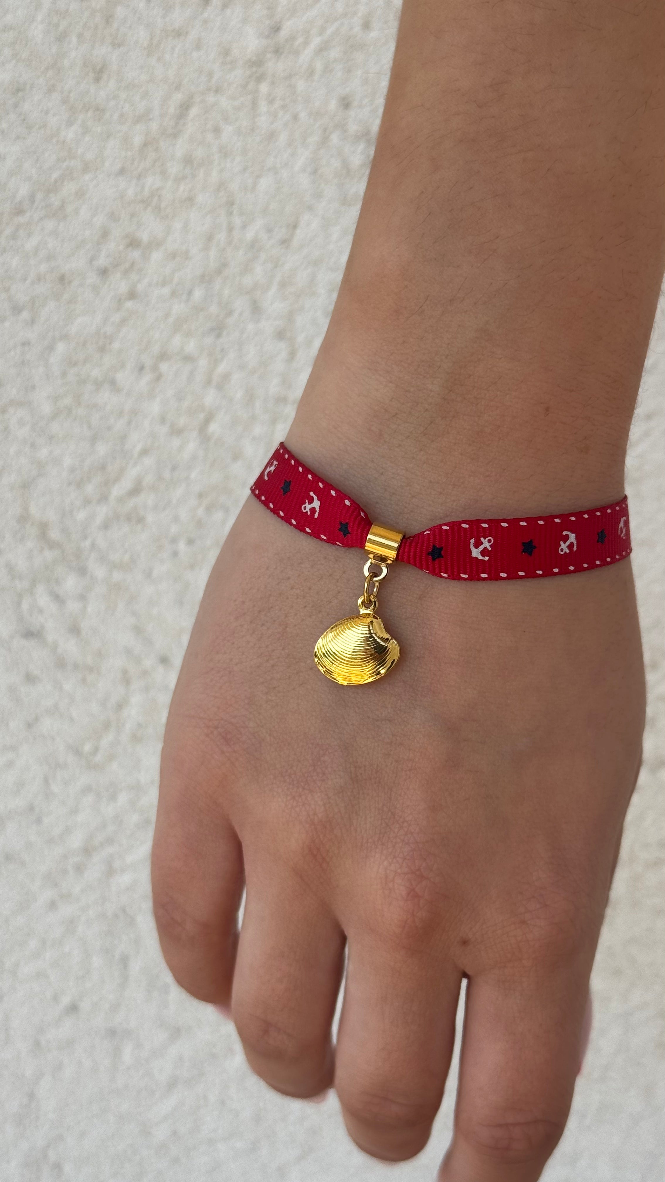 Bracelet Bandana Charm Coquillage Doré - micasa bijoux