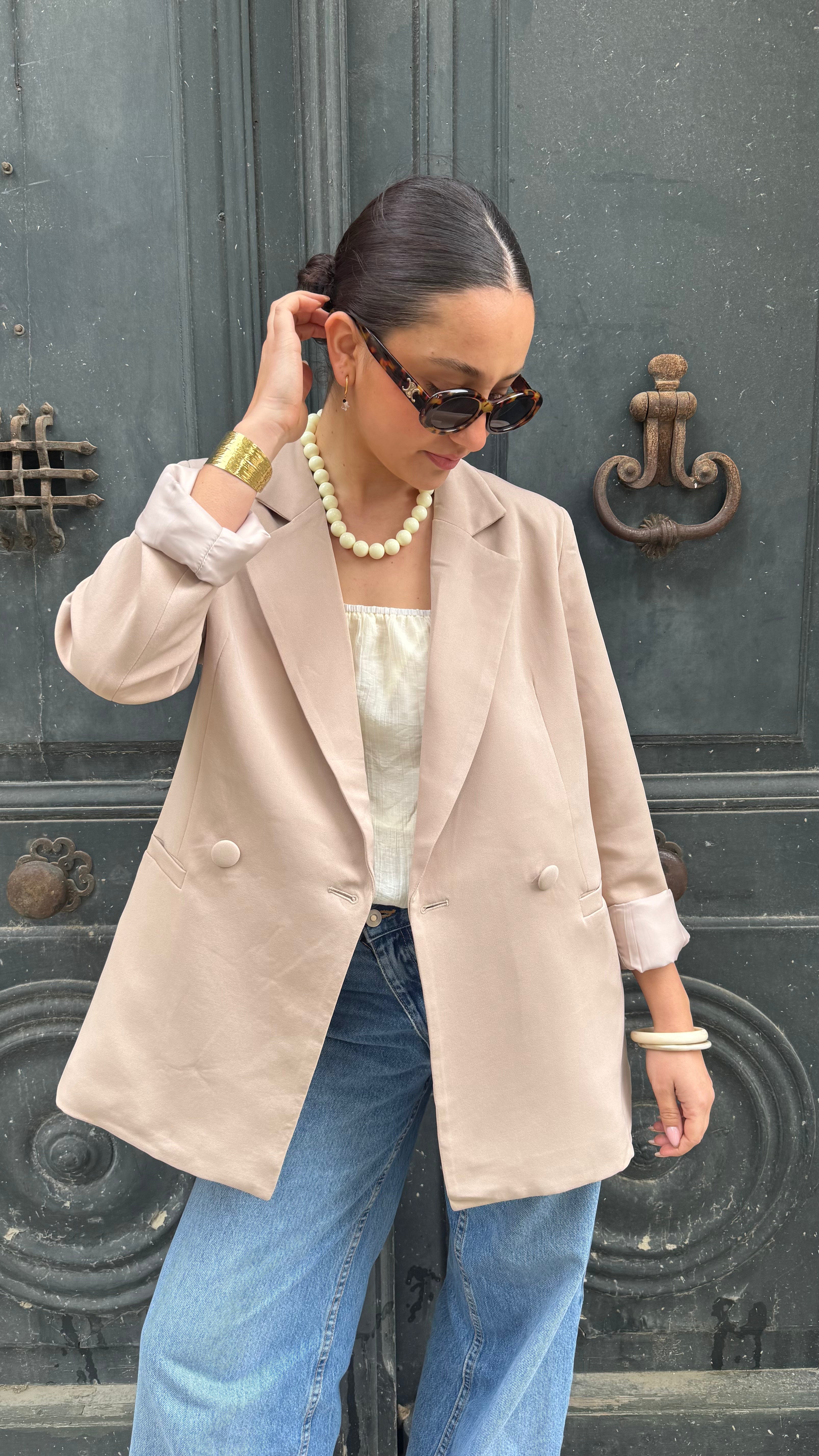 Blazer beige oversize