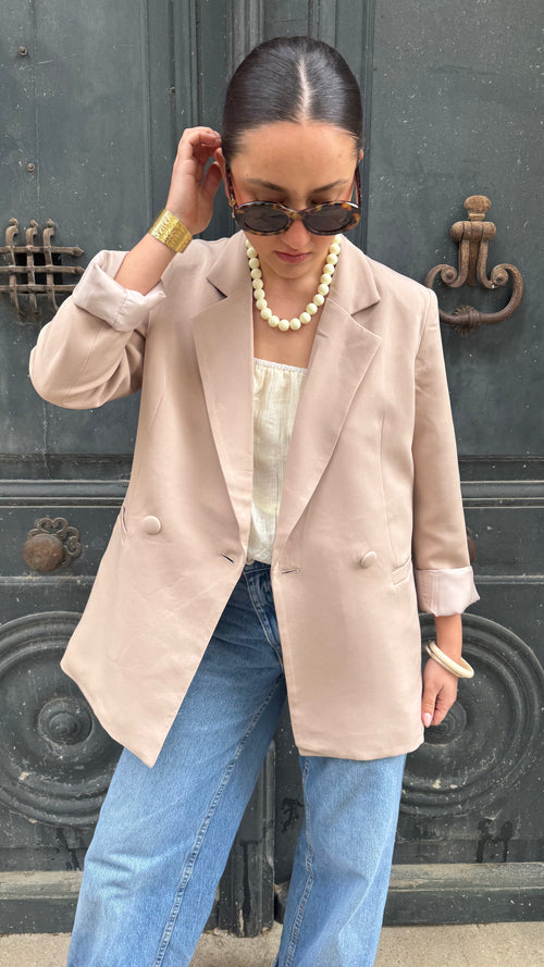 Blazer beige oversize