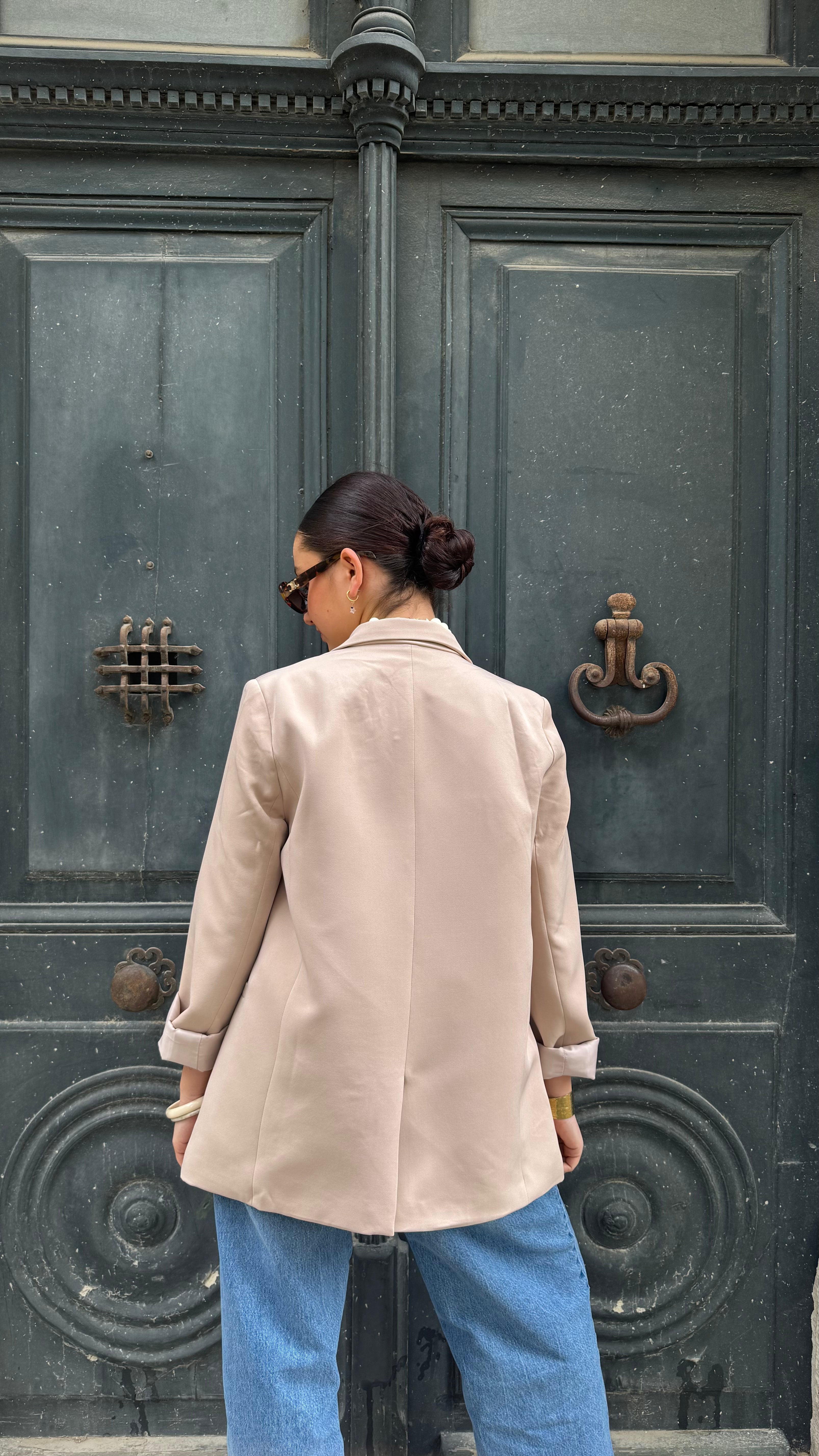 Blazer beige oversize