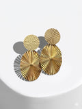 Boucles d'oreilles - Micasa Bijoux – Clou Tressé & Disque Doré